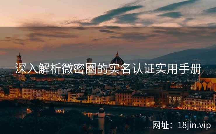 深入解析微密圈的实名认证实用手册