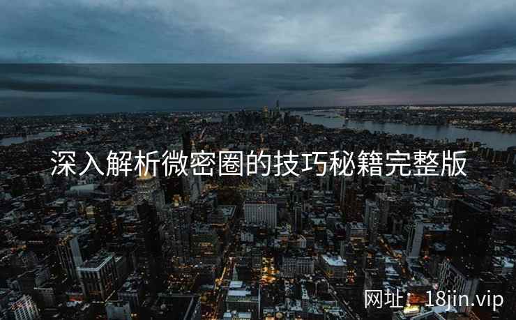 深入解析微密圈的技巧秘籍完整版