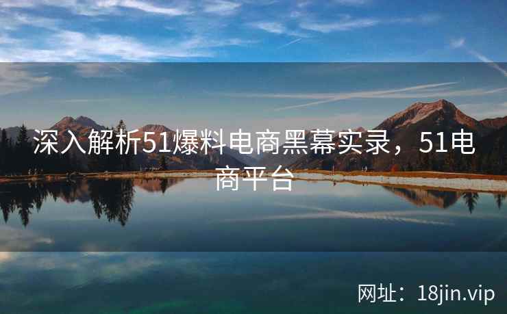 深入解析51爆料电商黑幕实录，51电商平台